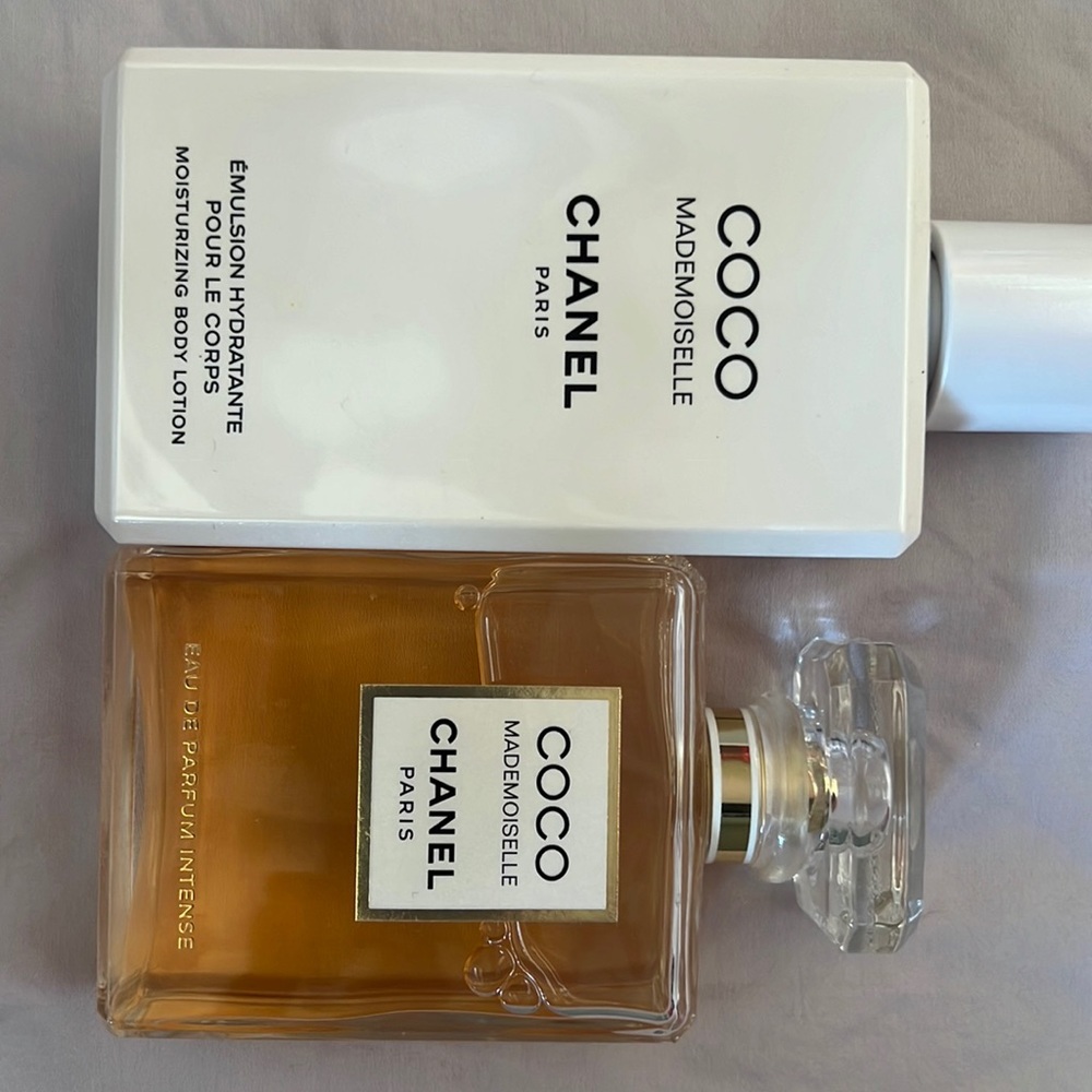 Coco Chanel mademoiselle body lotion and perfume